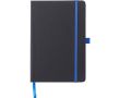 Carnet A5 en similicuir recyclé, fermeture élastique, pages lignées couleur bleu ultramarine