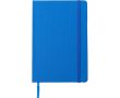 Carnet A5 en RPET et similicuir, fermeture élastique, pages lignées couleur bleu