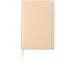Carnet A5 en carton recyclé avec fermeture élastique, pages lignées couleur blanc