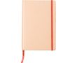 Carnet A5 en carton recyclé avec fermeture élastique, pages lignées couleur rouge