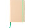 Carnet A5 en carton recyclé avec fermeture élastique, pages lignées couleur vert clair