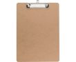 Porte-bloc A4 en bois recyclé avec clip métallique robuste couleur marron