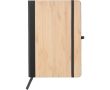 Carnet A5 en bambou et PU avec fermeture élastique, pages lignées couleur noir