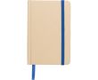 Carnet A6 en carton recyclé avec marque-page et pages lignées couleur bleu