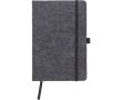 Carnet A5 en feutre recyclé avec fermeture élastique, pages lignées couleur gris foncé