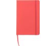 Carnet A5 en similicuir avec fermeture élastique, pages quadrillées couleur rouge