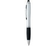 Stylo en plastique recyclé avec stylet et encre noire couleur argenté