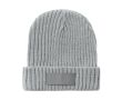 Bonnet à personnaliser en acrylique élastique avec étiquette Winter couleur gris clair