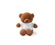 Peluche avec t-shirt en polyester et toucher ultra doux couleur blanc