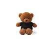 Peluche avec t-shirt en polyester et toucher ultra doux couleur noir