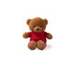 Peluche avec t-shirt en polyester et toucher ultra doux couleur rouge