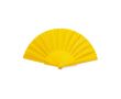Éventail en polyester et RPET de couleurs avec boîte Color RPET couleur jaune