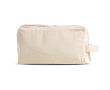 Trousse en toile canvas avec double compartiment et anse incluse couleur beige