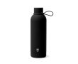 Bouteille isotherme en inoxrecyclé avec anse en silicone souple 500 ml couleur noir
