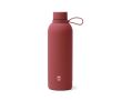 Bouteille isotherme en inoxrecyclé avec anse en silicone souple 500 ml couleur rouge foncé