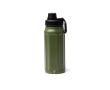 Gourde isotherme style militaire en acier inoxydable recyclé 540 ml couleur vert foncé