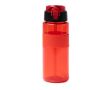 Bidon de sport en plastique recyclé avec doseur type paille 700 ml couleur rouge