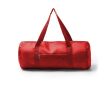 Sac de sport pliable en plastique recyclé avec fermeture éclair couleur rouge