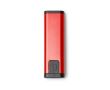 Outil multifonction ultra-plat en aluminium avec lampe 70 lumens couleur rouge