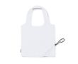 Sac de courses pliable en plastique recyclé avec cordon de serrage couleur blanc