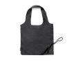 Sac de courses pliable en plastique recyclé avec cordon de serrage couleur noir