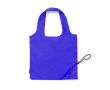 Sac de courses pliable en plastique recyclé avec cordon de serrage couleur bleu roi
