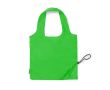 Sac de courses pliable en plastique recyclé avec cordon de serrage couleur vert