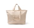 Sac en coton recyclé avec fermeture éclair et poches 420 g/m² couleur naturel