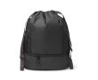 Sac à dos à cordons réglable en polyester 600D avec poche à chaussures couleur noir
