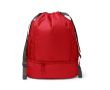 Sac à dos à cordons réglable en polyester 600D avec poche à chaussures couleur rouge