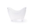 Seau à glace transparent avec poignées en plastique résistant 4 L couleur transparent