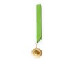 Médaille en métal avec ruban en polyester et mousqueton Ø 5 cm couleur vert