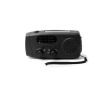 Radio d’urgence multifonction, lampe torche et sirène SOS 2 000 mAh couleur noir