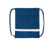 Sac à dos écologique à cordons réglables avec poche zippée couleur bleu roi