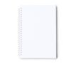 Bloc-notes A5 à anneaux en plastique recyclé avec pages quadrillées couleur blanc