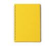 Bloc-notes A5 à anneaux en plastique recyclé avec pages quadrillées couleur jaune