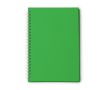 Bloc-notes A5 à anneaux en plastique recyclé avec pages quadrillées couleur vert