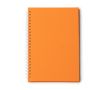 Bloc-notes A5 à anneaux en plastique recyclé avec pages quadrillées couleur orange