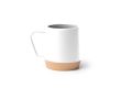 Tasse en céramique finition mate avec anse géométrique 320 ml couleur blanc