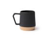 Tasse en céramique finition mate avec anse géométrique 320 ml couleur noir