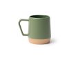 Tasse en céramique finition mate avec anse géométrique 320 ml couleur vert pastel