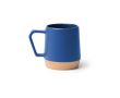 Tasse en céramique finition mate avec anse géométrique 320 ml couleur bleu