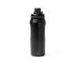 Gourde en inox recyclé avec bouchon translucide et anse 600 ml couleur noir