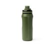 Gourde en inox recyclé avec bouchon translucide et anse 600 ml couleur vert foncé