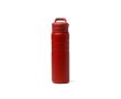 Gourde isotherme en inox recyclé avec paille et anse 710 ml couleur rouge