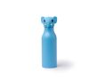 Gourde isotherme au design enfant avec bouchon tête d’animal 450 ml couleur bleu pastel