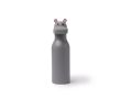 Gourde isotherme au design enfant avec bouchon tête d’animal 450 ml couleur gris