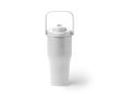 Bouteille isotherme en inox recyclé avec ouverture par bouton 550 ml couleur blanc