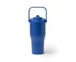 Bouteille isotherme en inox recyclé avec ouverture par bouton 550 ml couleur bleu roi