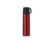 Thermos inox avec couvercle 500ml et fonction gobelet 130 ml couleur rouge